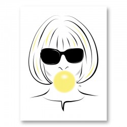 Anna Wintour Bubble Gum Art Print