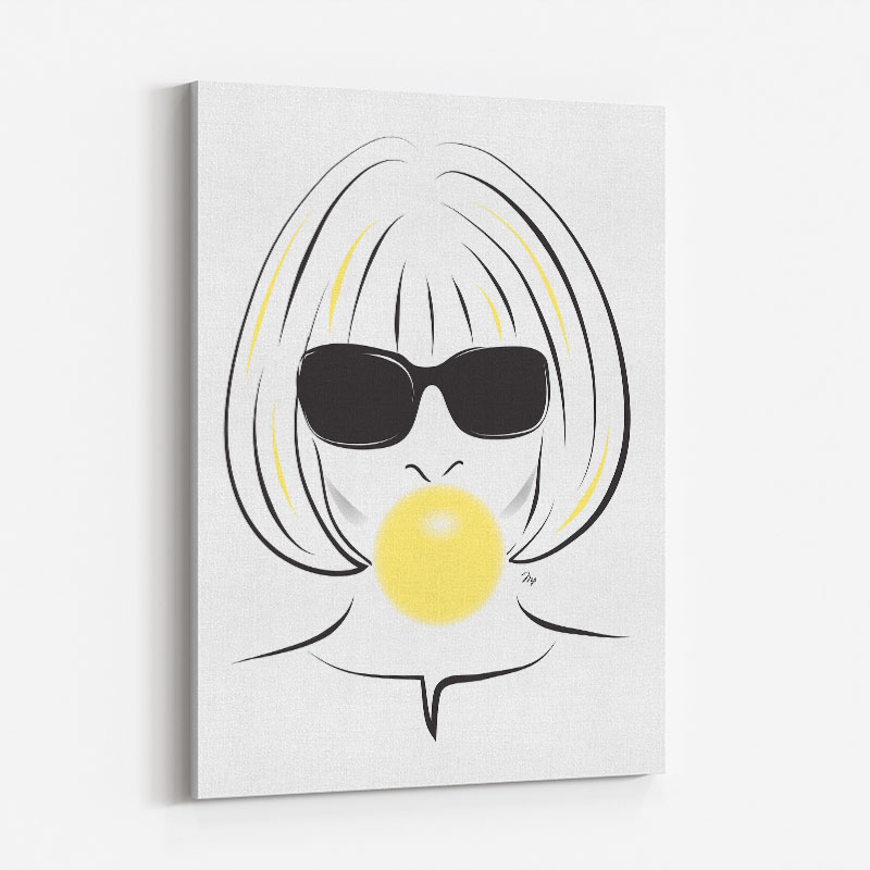 Anna Wintour Bubble Gum Art Print