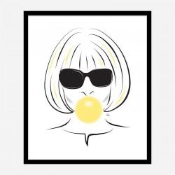 Anna Wintour Bubble Gum Art Print