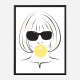 Anna Wintour Bubble Gum Art Print