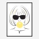 Anna Wintour Bubble Gum Art Print