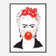 Frida Kahlo Bubble Gum Art Print