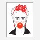 Frida Kahlo Bubble Gum Art Print