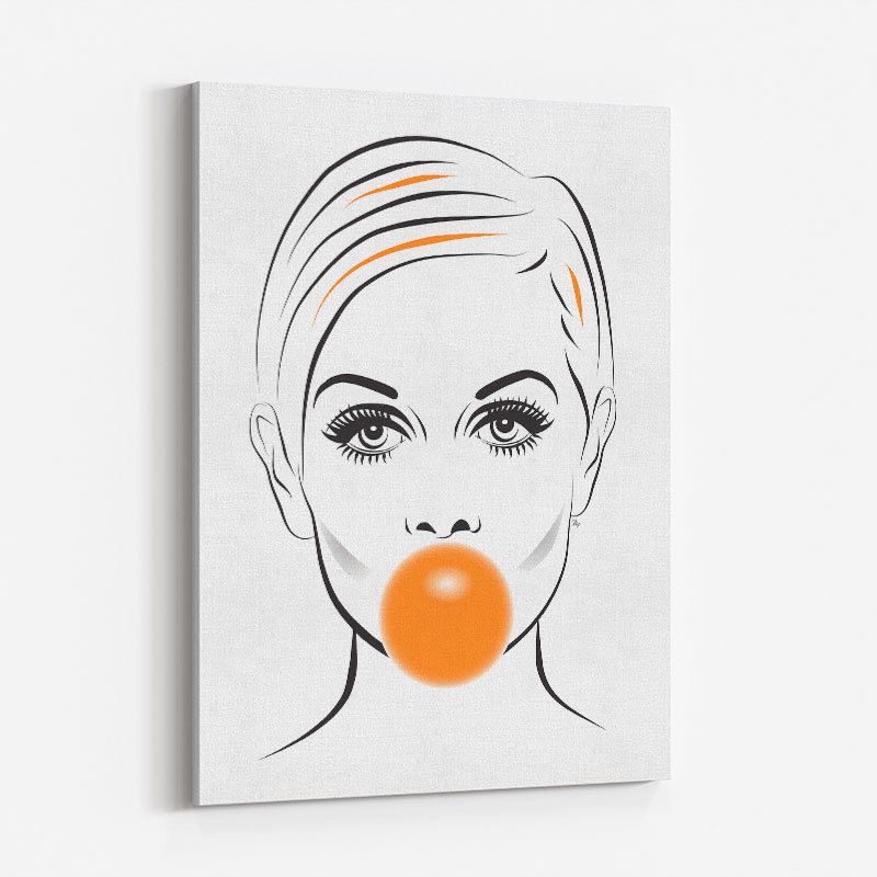 Twiggy Bubble Gum Art Print