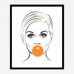 Twiggy Bubble Gum Art Print