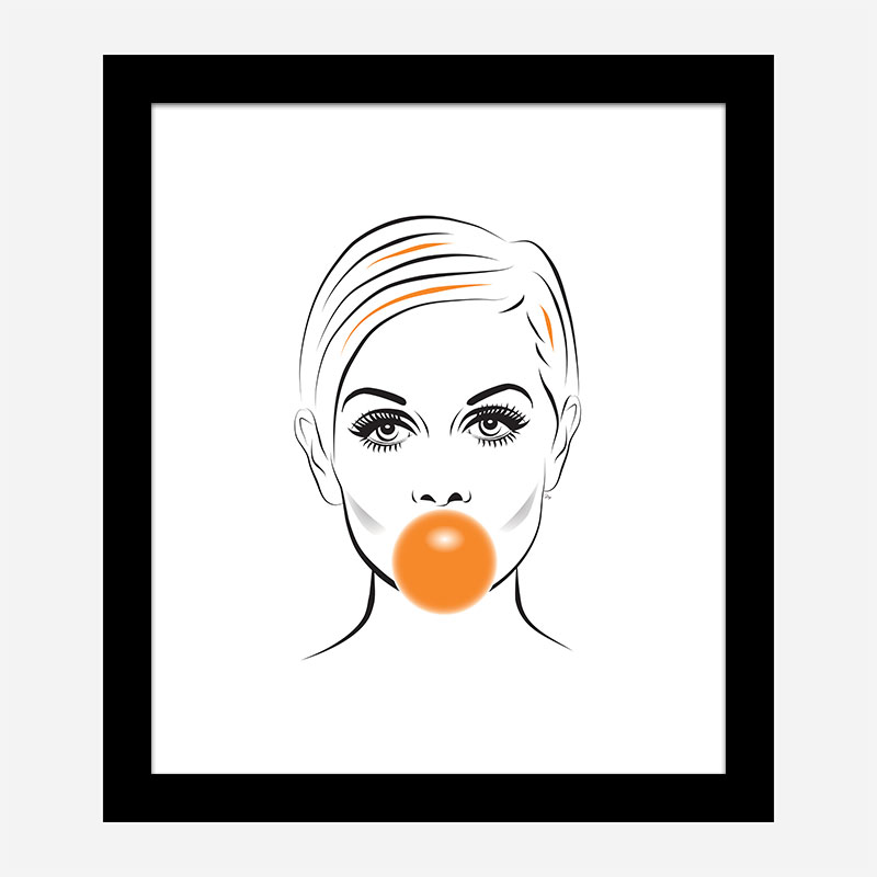 Twiggy Bubble Gum Art Print