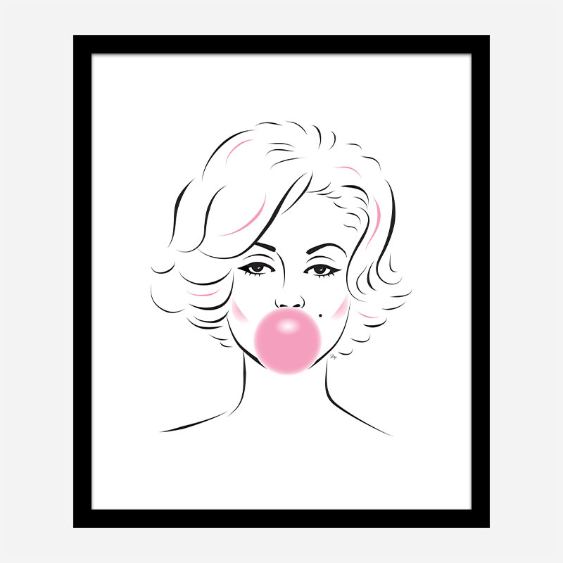 Marilyn Monroe Bubble Gum Art Print