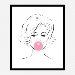 Marilyn Monroe Bubble Gum Art Print