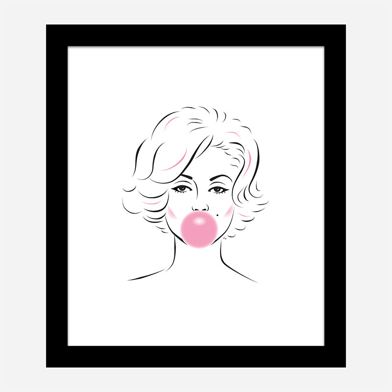 Marilyn Monroe Bubble Gum Art Print