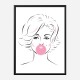 Marilyn Monroe Bubble Gum Art Print