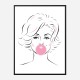 Marilyn Monroe Bubble Gum Art Print