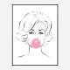 Marilyn Monroe Bubble Gum Art Print