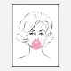 Marilyn Monroe Bubble Gum Art Print