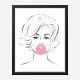 Marilyn Monroe Bubble Gum Art Print