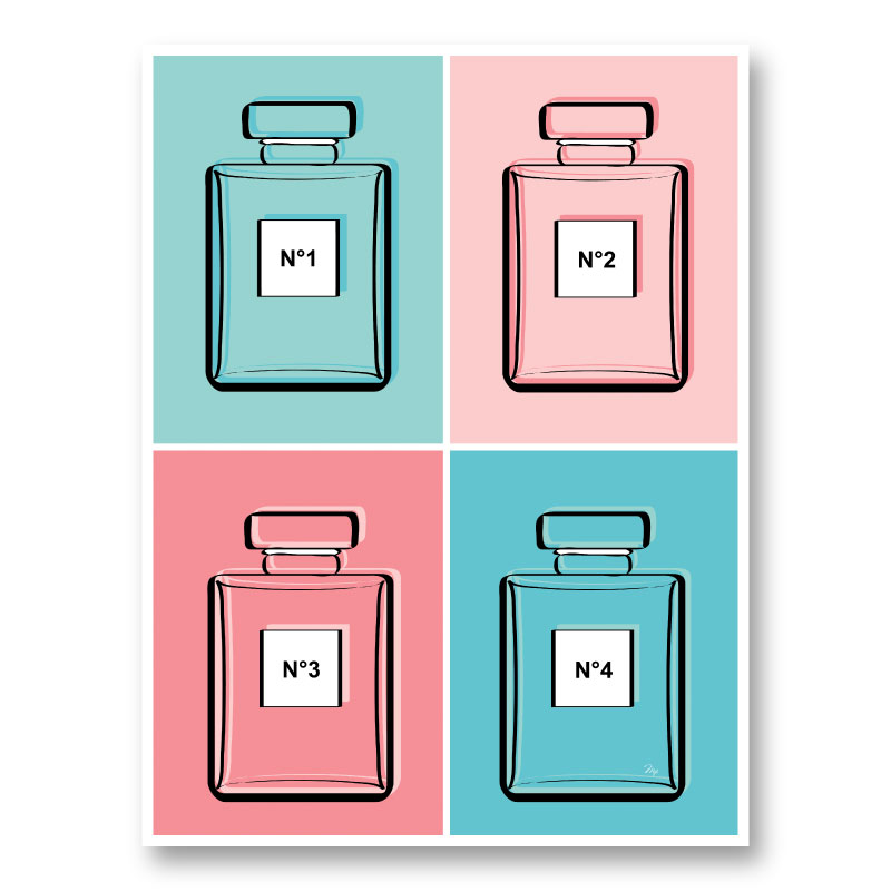 Pastel Perfumes Art Print