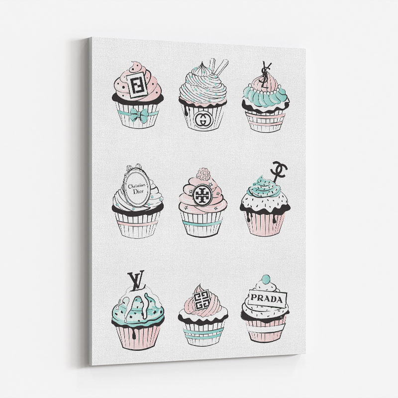 Fashion Cupcakes Art Print