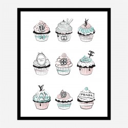 Fashion Cupcakes Art Print