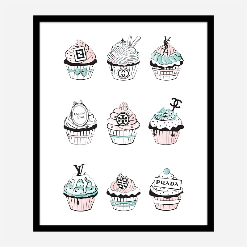 Fashion Cupcakes Art Print