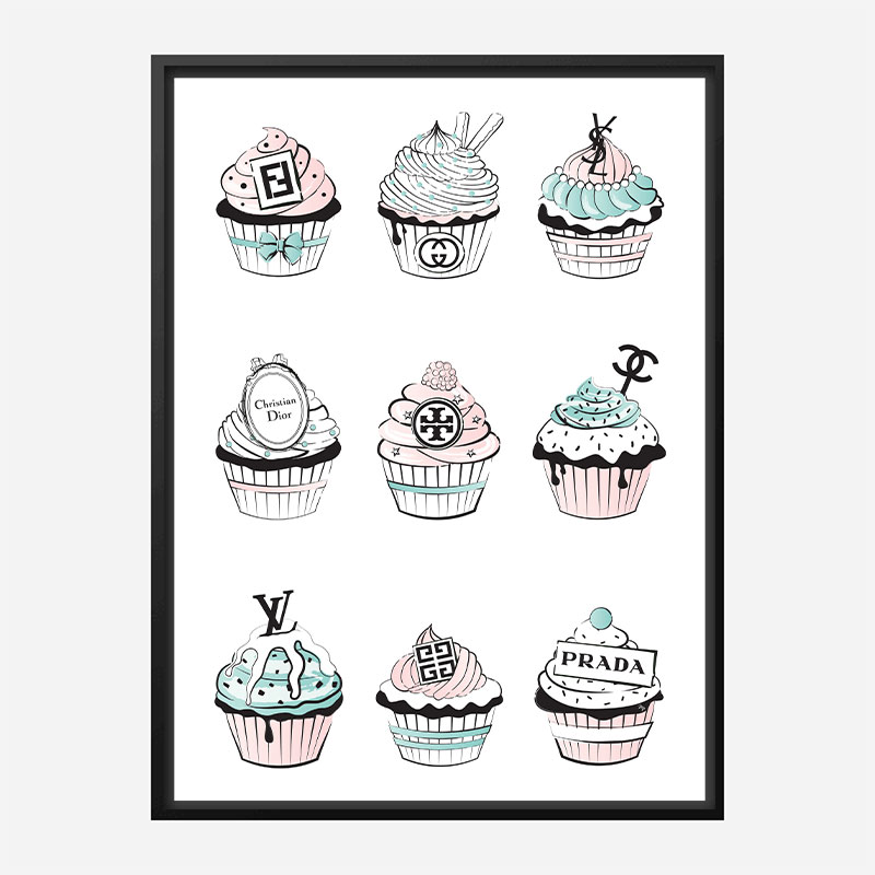 Fashion Cupcakes Art Print