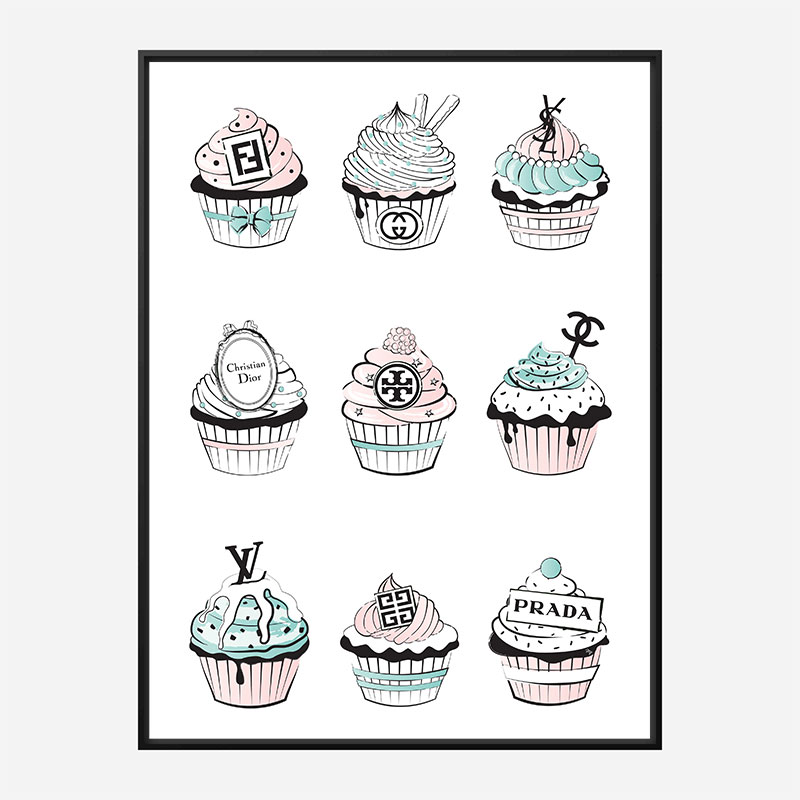 Fashion Cupcakes Art Print