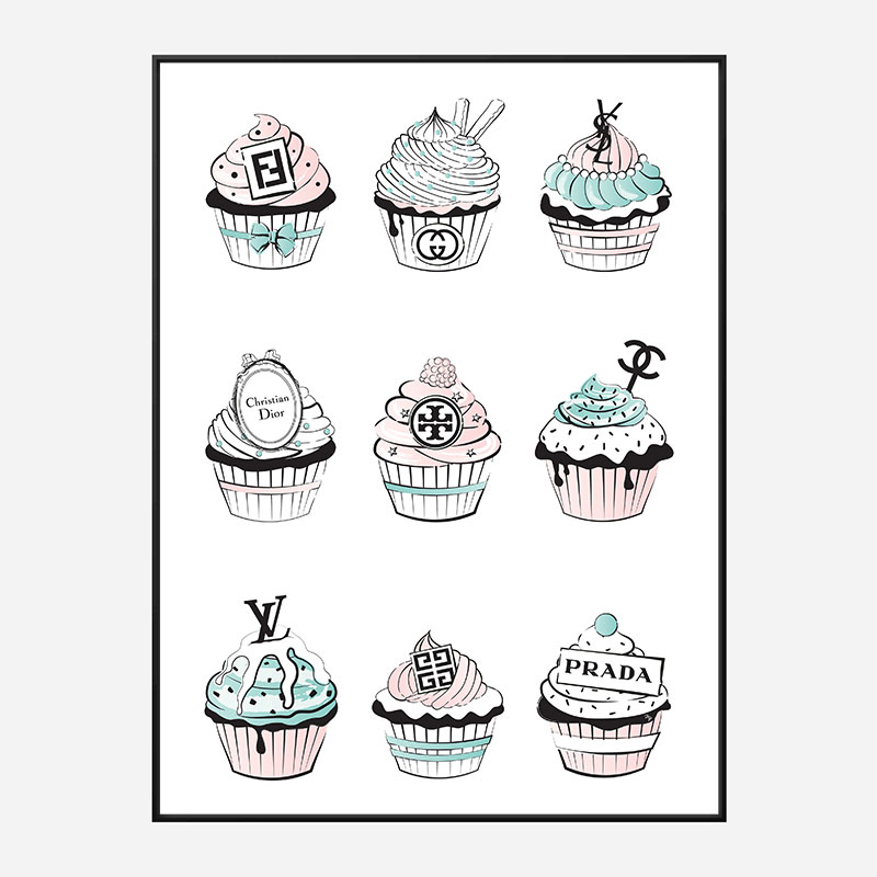 Fashion Cupcakes Art Print