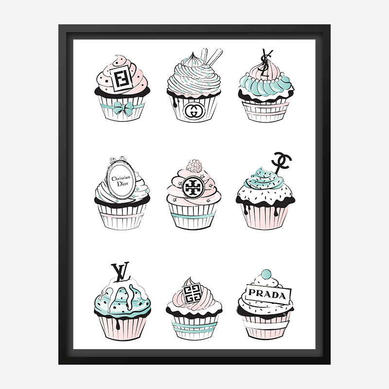 Fashion Cupcakes Art Print