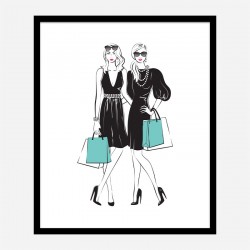 Stylish Friends Art Print