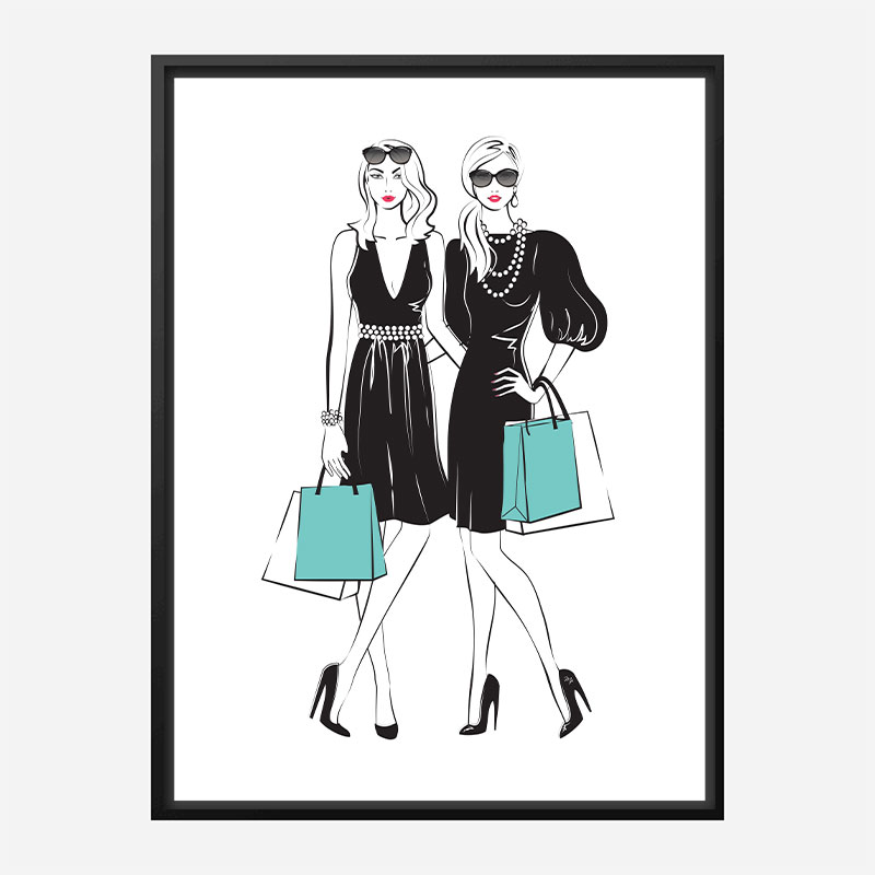 Stylish Friends Art Print