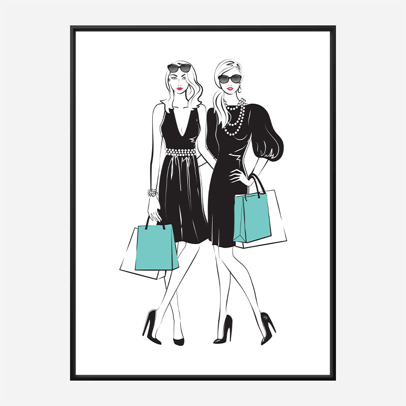 Stylish Friends Art Print