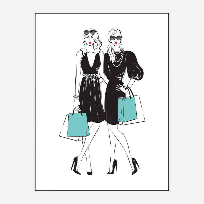 Stylish Friends Art Print