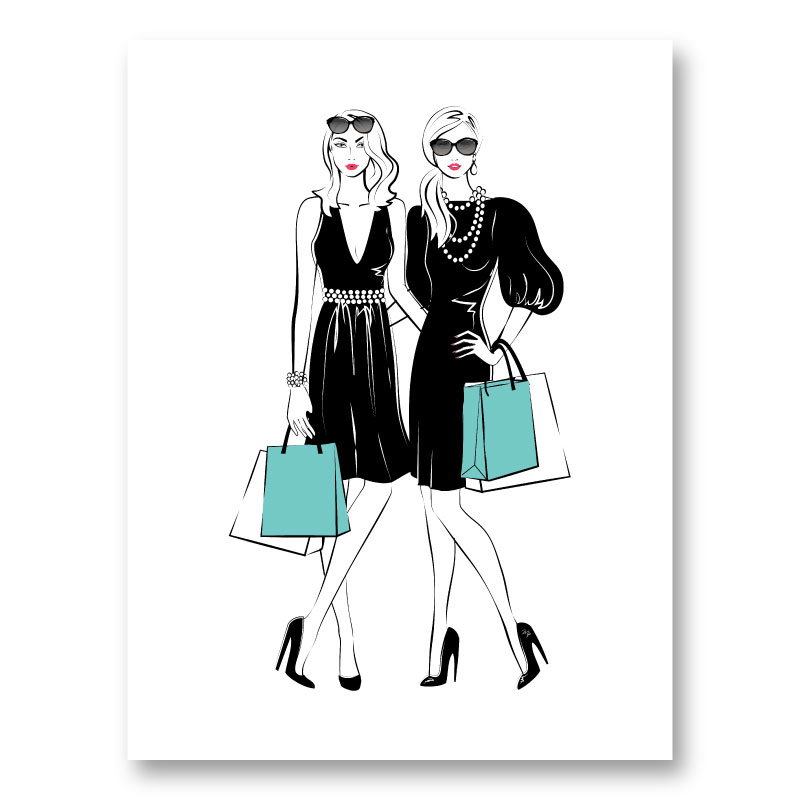 Stylish Friends Art Print