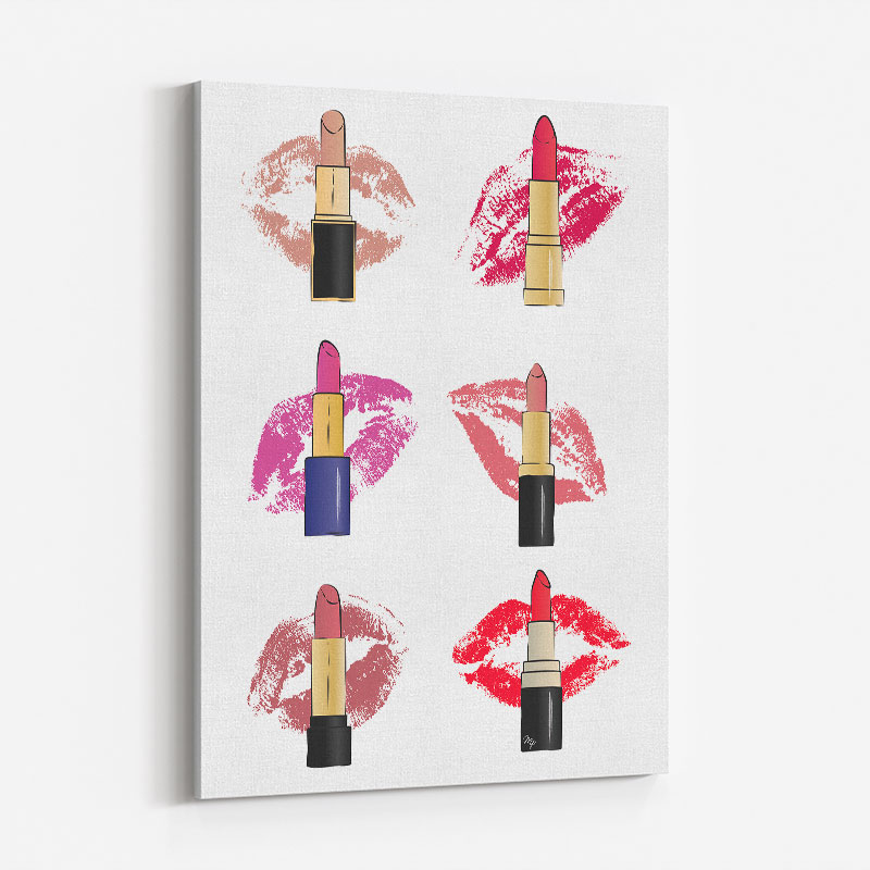 Lipstick Kisses Art Print