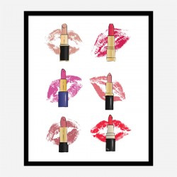 Lipstick Kisses Art Print