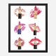 Lipstick Kisses Art Print