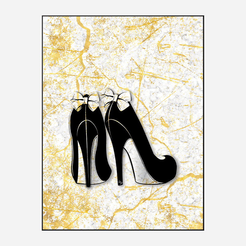 Marble Heels Art Print