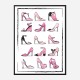 Pink Shoe Collection Art Print