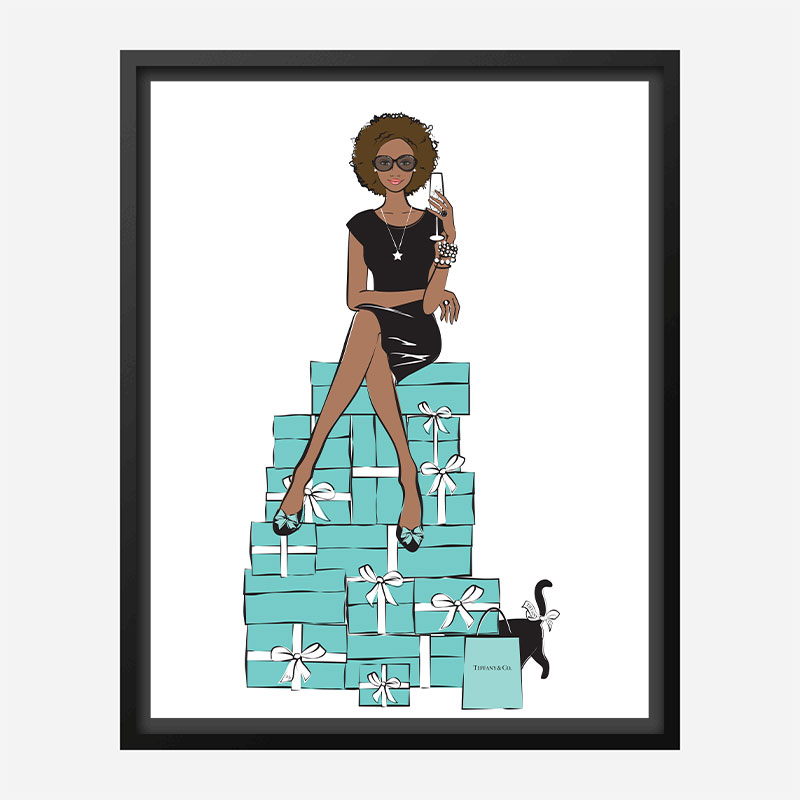 Sitting on Gifts Art Print