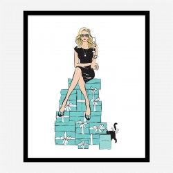 Sitting on Gifts Art Print