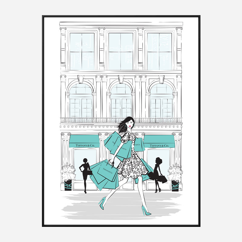 Shopping for Tiffany Art Print