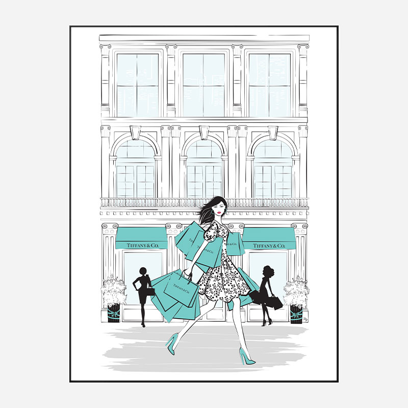 Shopping for Tiffany Art Print