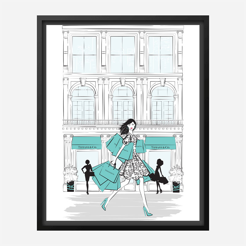 Shopping for Tiffany Art Print