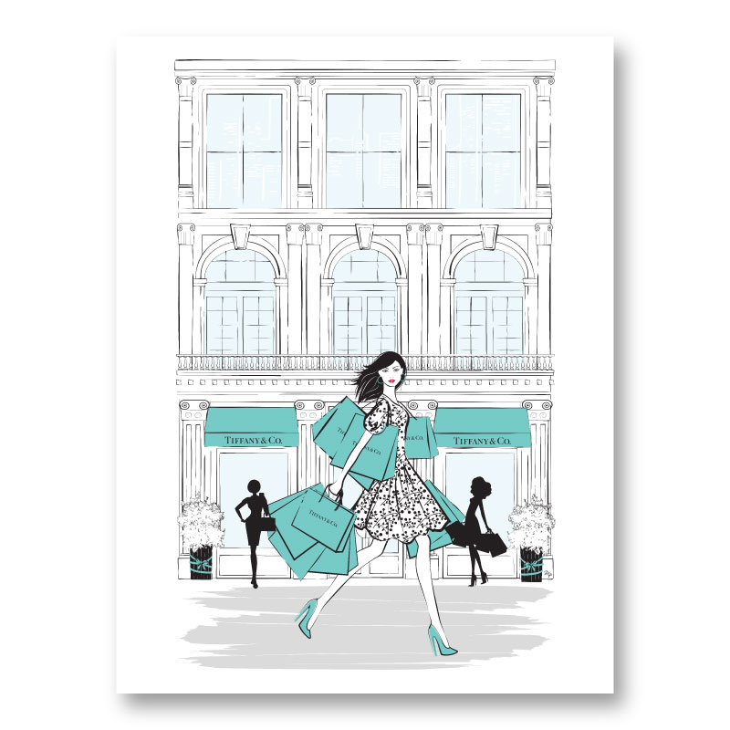 Shopping for Tiffany Art Print