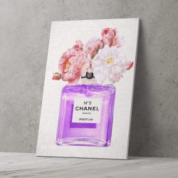 Chanel No 5 Perfume Flowers in Purple