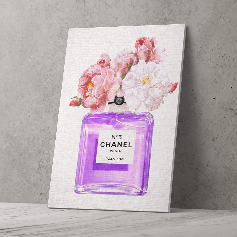 Chanel No 5 Perfume Flowers in Purple