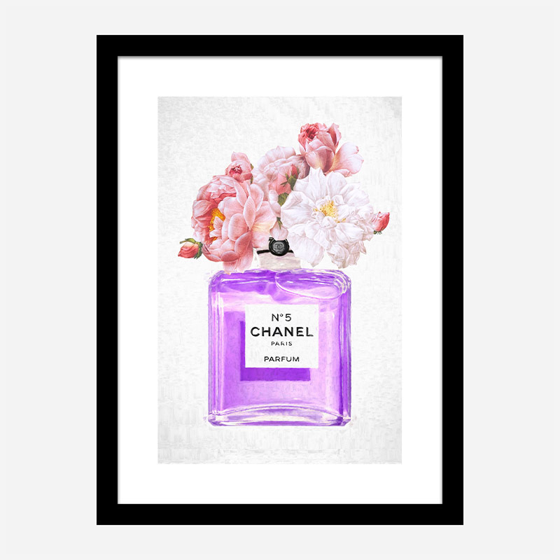 Chanel No 5 Perfume Flowers in Purple