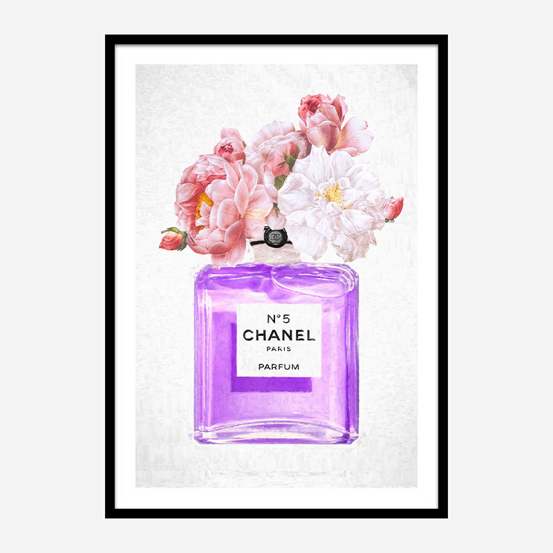 Chanel No 5 Perfume Flowers in Purple