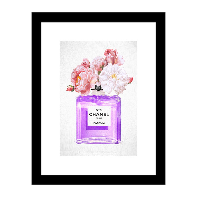 Chanel No 5 Perfume Flowers in Purple