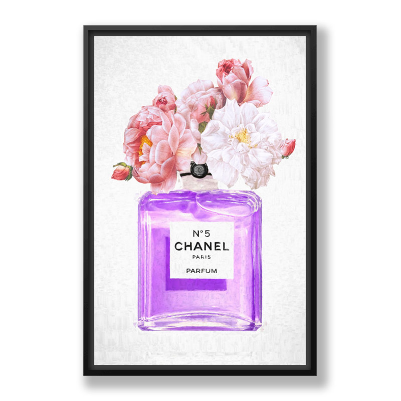 purple chanel wall art