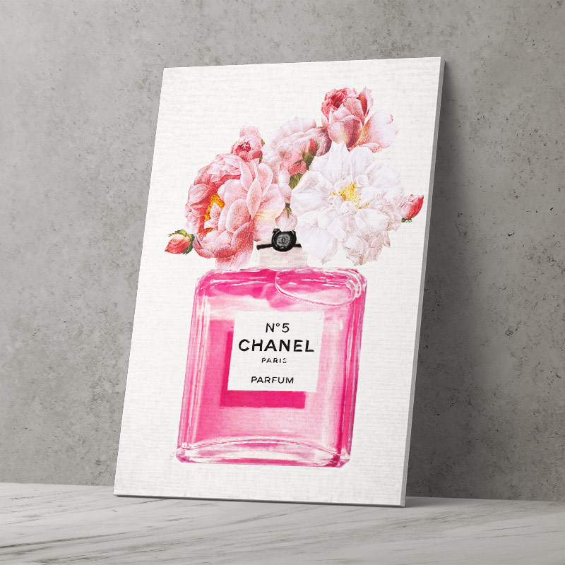 Chanel No 5 Perfume Flowers in Pink