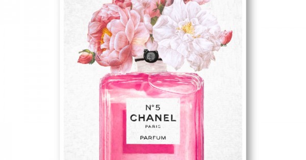 Chanel No 5 Perfume Flowers in Pink